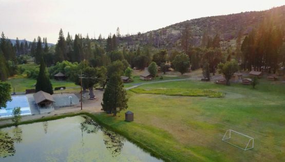 Aerial of camp